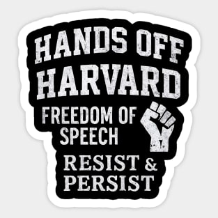 Hands Off Harvard’s Freedom Protest Design for Free Speech Activists Sticker